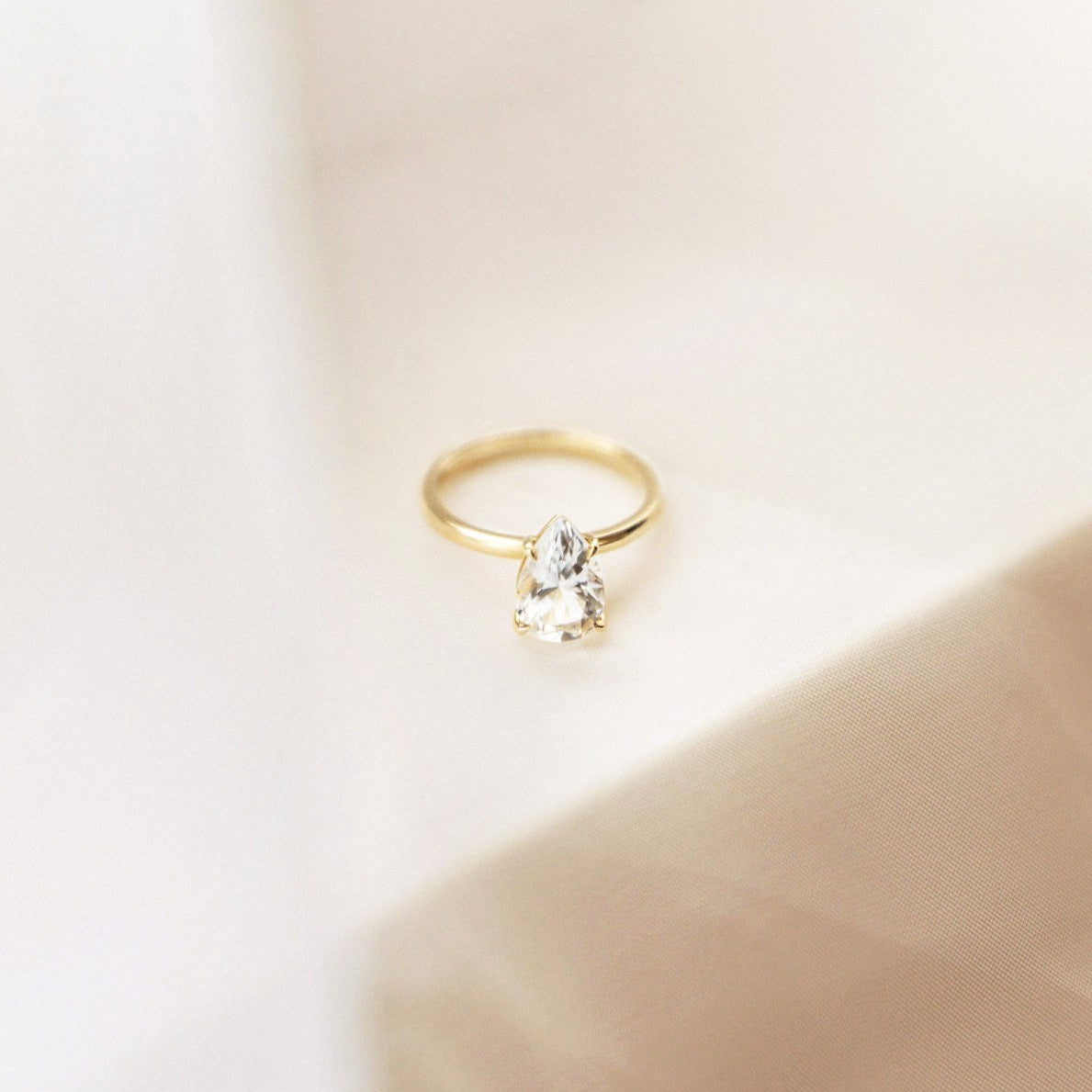 sapphire ring - sapphire engagement ring - pear shaped