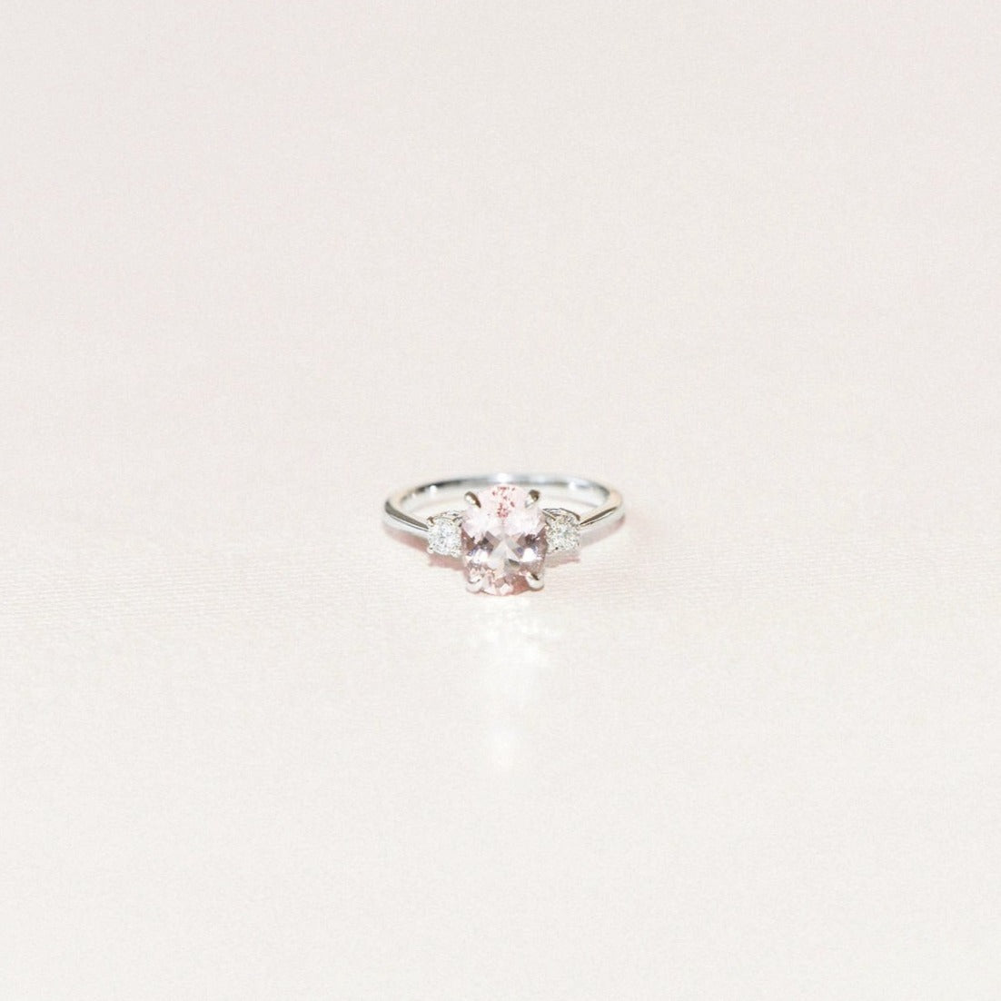 sapphire ring - sapphire engagement ring - three stone sapphire ring
