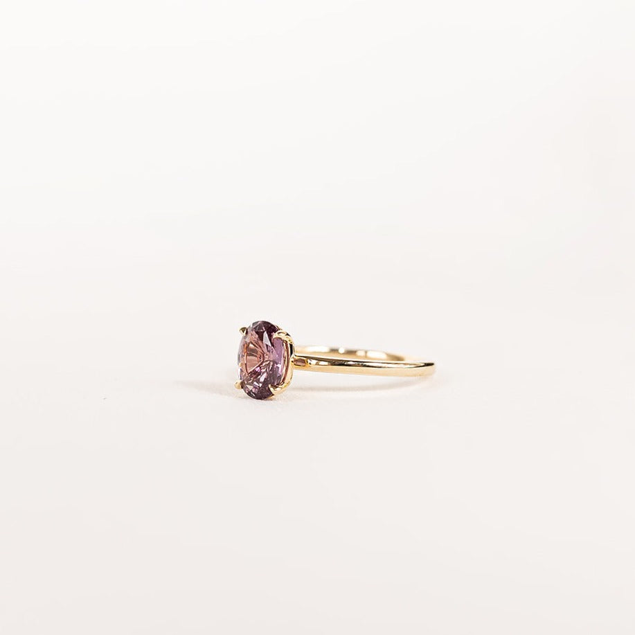 sapphire ring - sapphire engagement ring - pink sapphire ring - purple sapphire ring