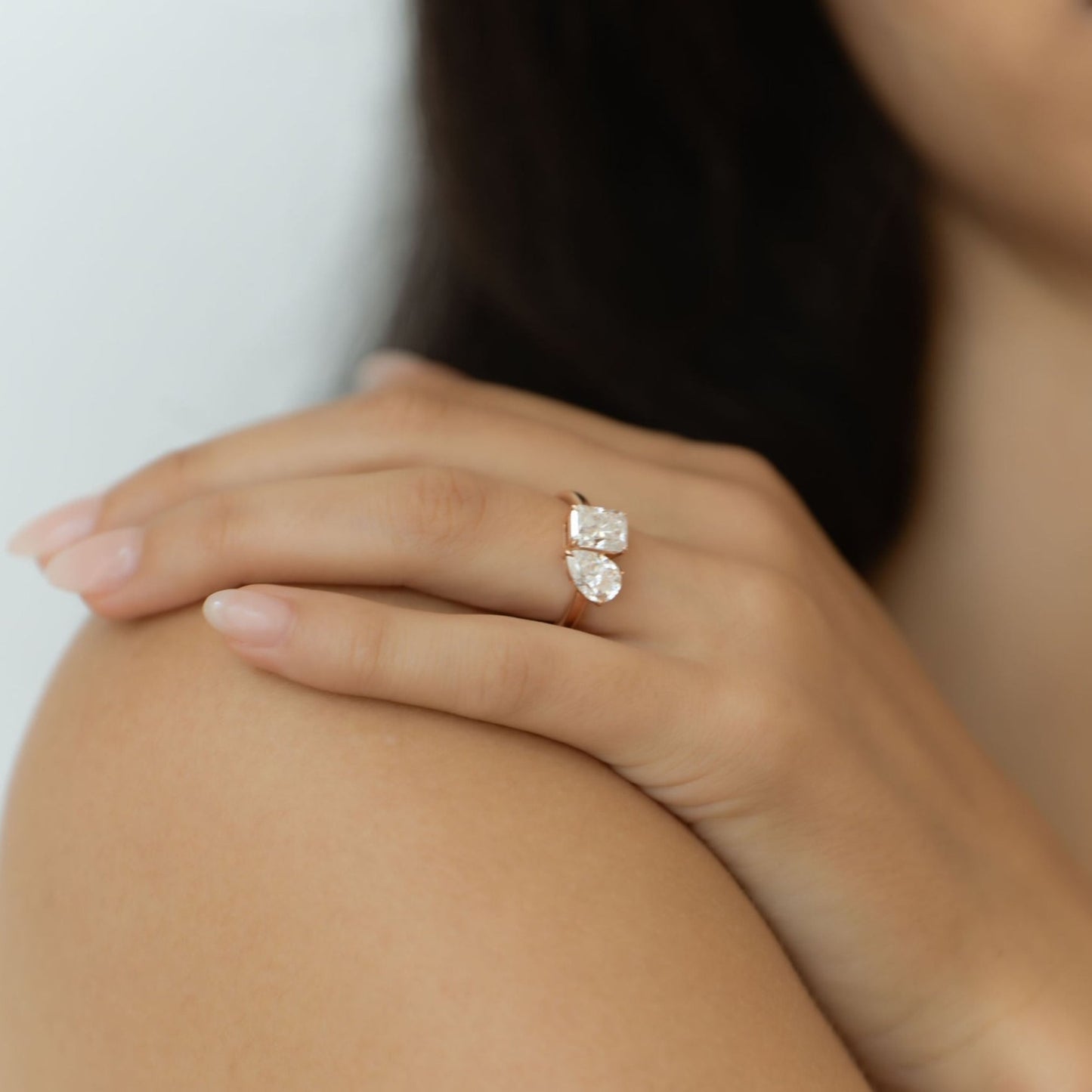 sapphire ring - sapphire engagement ring - toi et moi