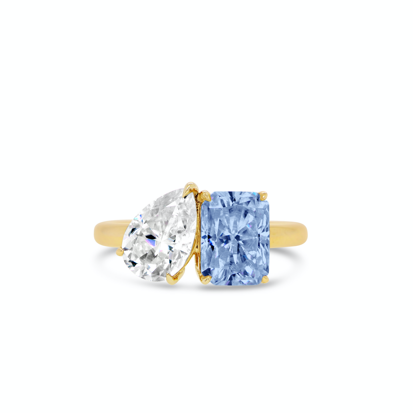 sapphire ring - sapphire engagement ring - toi et moi