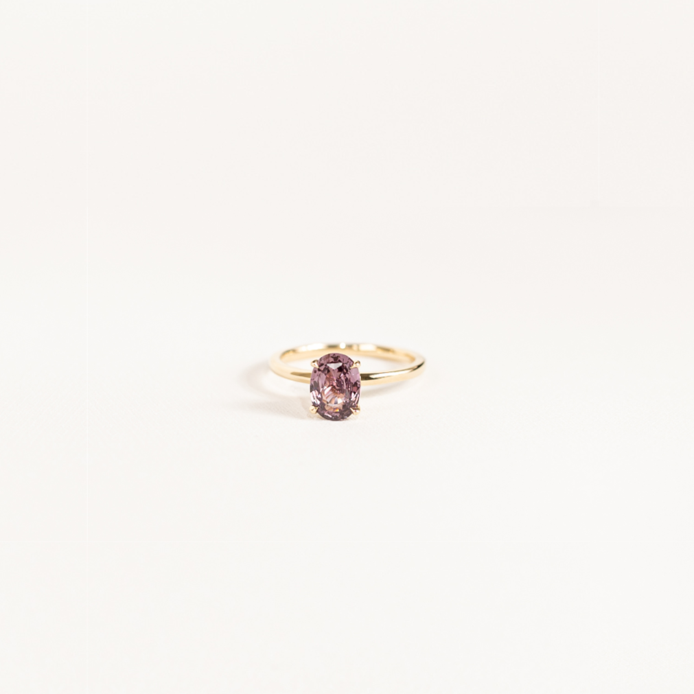 sapphire ring - sapphire engagement ring - pink sapphire ring - purple sapphire ring